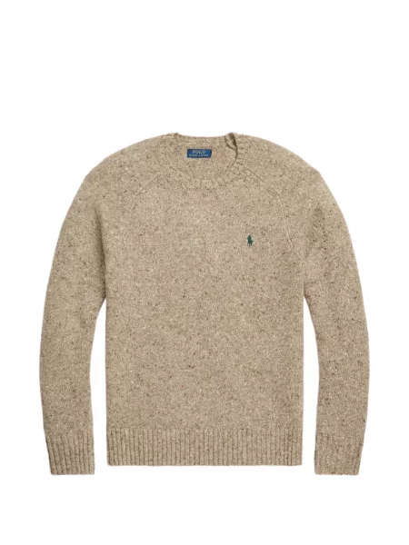 Tricou polo Polo Ralph Lauren cu glugă cu blană cu broderie roșu