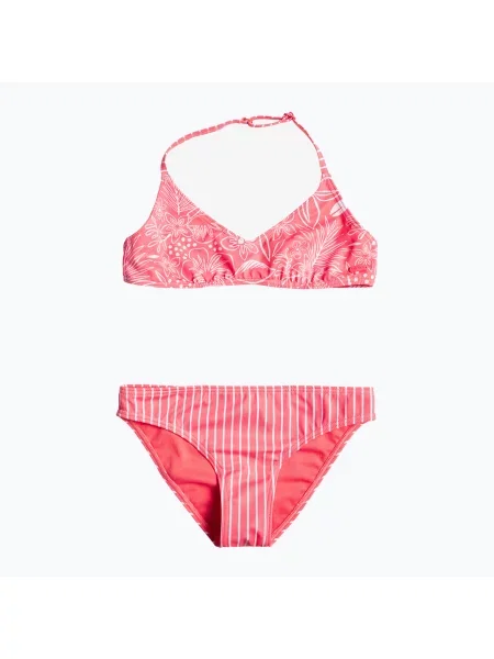 Детски бански костюм от две части ROXY Vacay For Life Triangle Bra Set sunkissed coral tropical tide розово