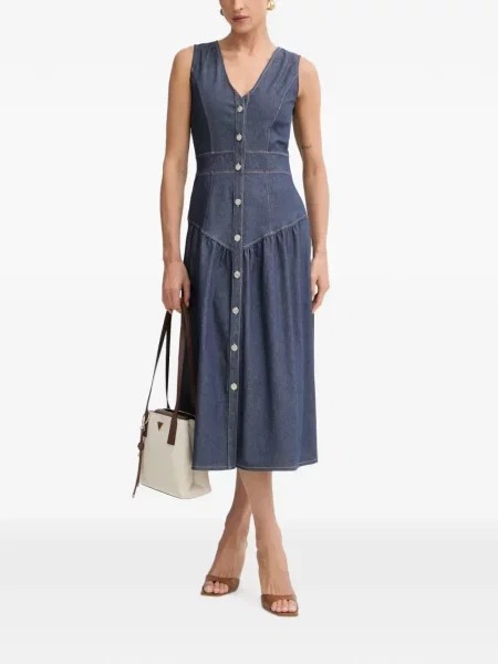 Rochie midi Morgan fără mâneci albastru