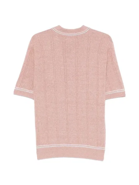 Polo Eleventy tricotate roz