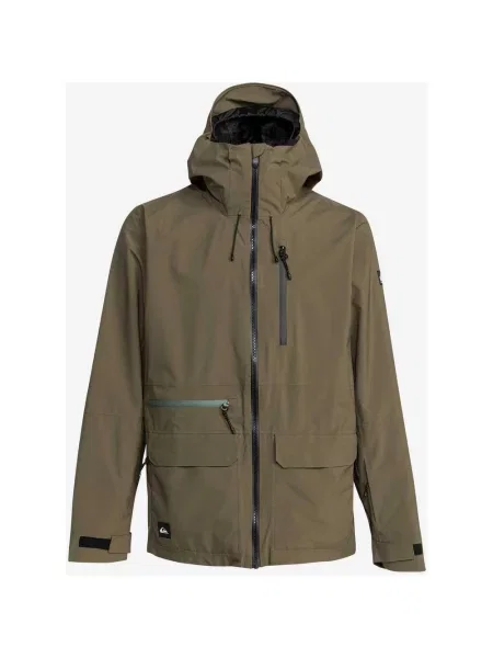 Kurtka z kapturem Quiksilver Quest Stretch ciemnozielona XXL zielona