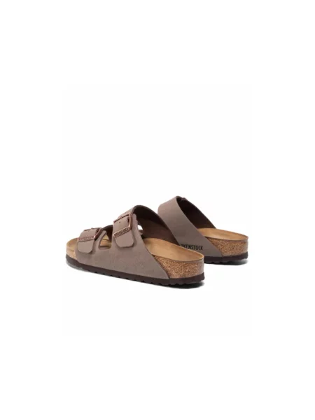 Klapki Birkenstock skórzane brązowe