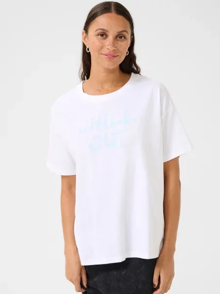 Kaffe Tricou KAVigga albastru deschis alb