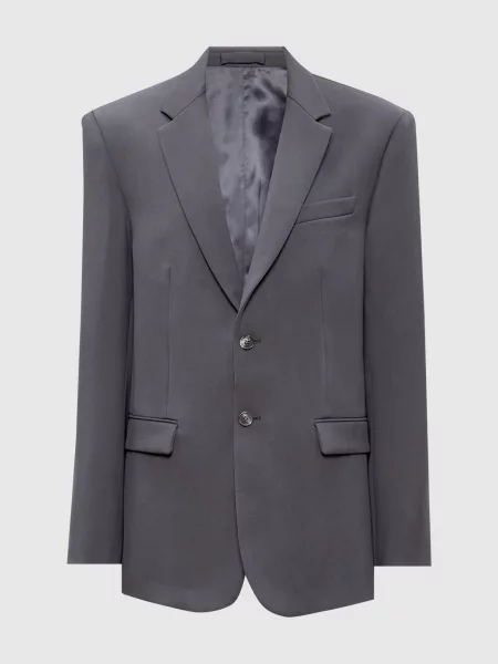 Шерстяной пиджак Wardrobe.nyc серый