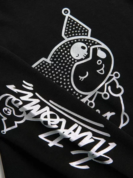 Reserved Блузка з аплікацією Kuromi чорний