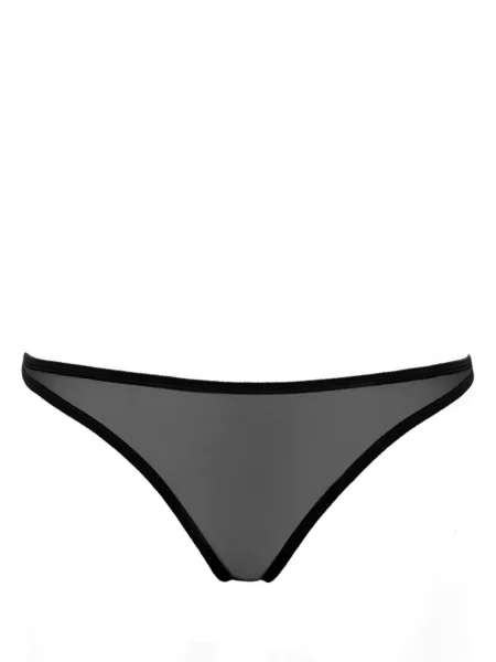Chiloți tanga Eres transparente plasă negru
