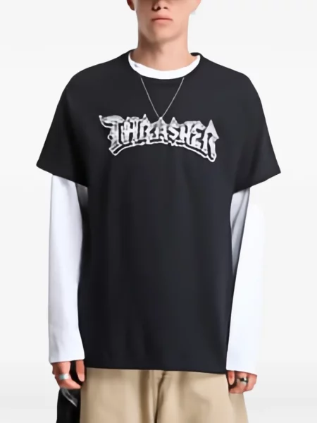 Krótka koszulka Thrasher czarna