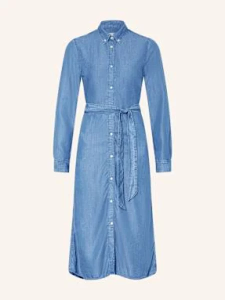 Gant Sukienka Koszulowa W Stylu Jeansowym blau niebieska