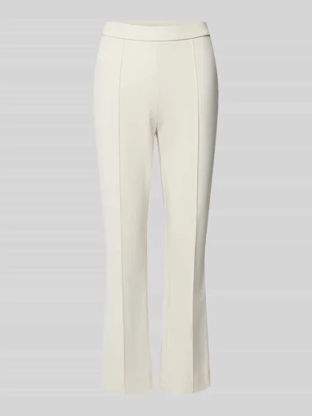 Spodnie materiałowe o rozkloszowanym skróconym kroju model ‘MACY’ Raffaello Rossi beżowe