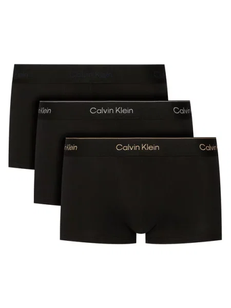 Calvin Klein Underwear Boxer trumpikės smėlio / tamsiai mėlyna balta juoda