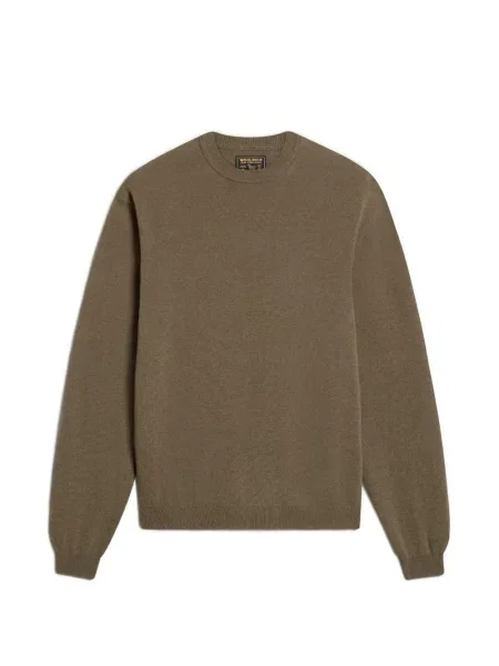 Pulover Woolrich cu decolteu rotund maro