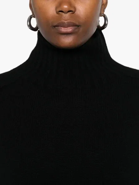 Rochie mini Eric Bompard din cașmir de costum negru