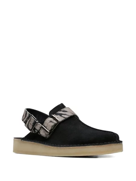 Raštuotos mulės Clarks Originals su zebro raštu juoda