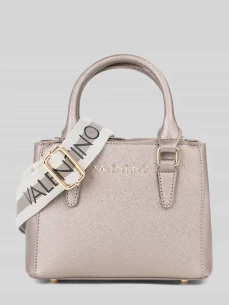 Torba na ramię z detal z logo model ZERO' Valentino Bags różowa