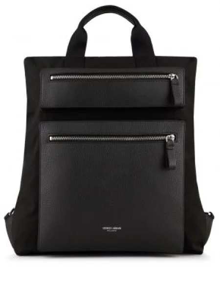 Rucsac Giorgio Armani cu autograf negru