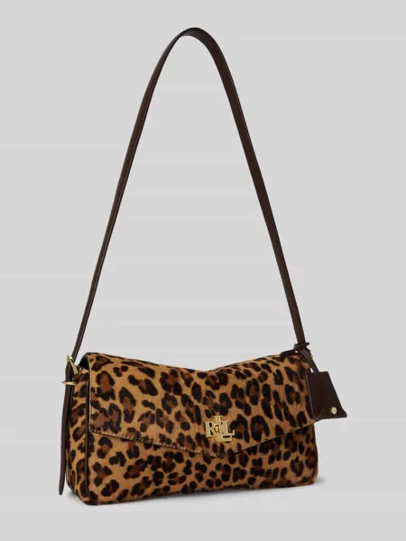 Lauren Ralph Lauren torebka crossbody skórzana beżowa