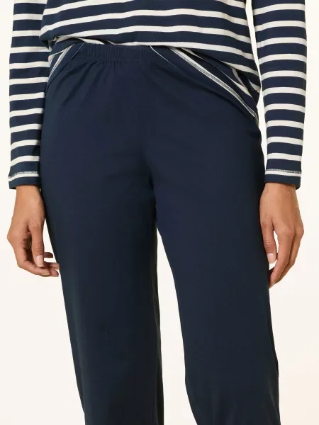 Schiesser Piżama Casual Essentials blau biała