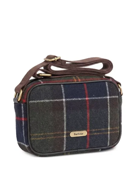 Καρό τσάντα Barbour κλασική μπλε
