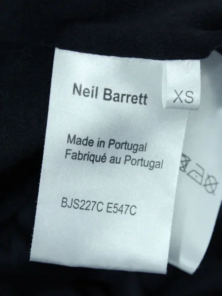 Geacă Neil Barrett cu glugă cu imagine cu imprimeu geometric negru