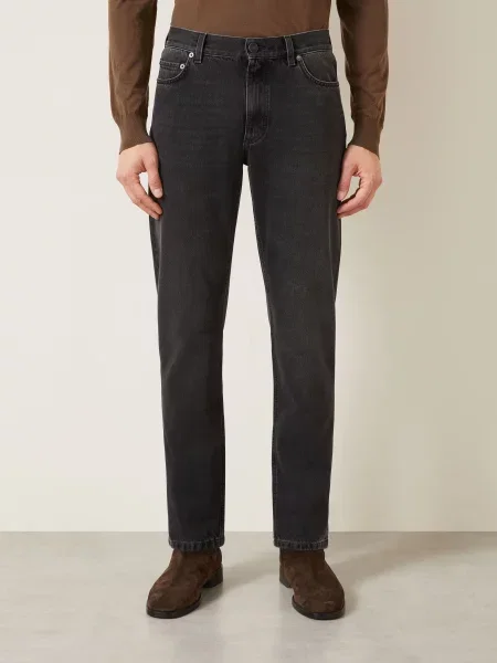 Zegna Jeansy O Kroju Slim Fit grau