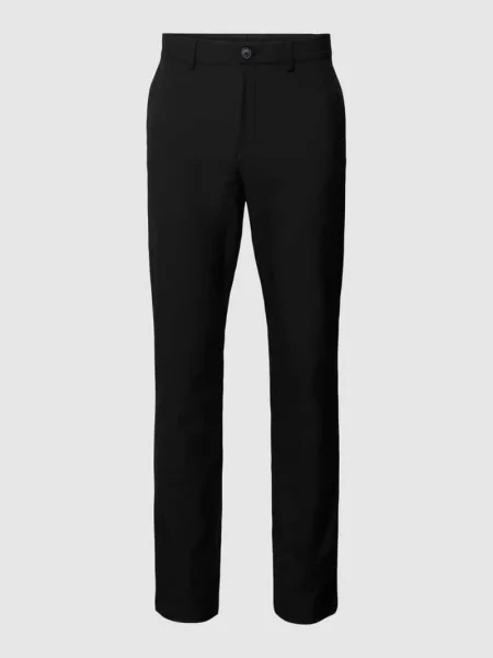 Chinosy z wpuszczanymi model ‘ROBERT’ Selected Homme czarne