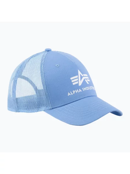 Kšiltovka Alpha Industries Basic Trucker light blue černá