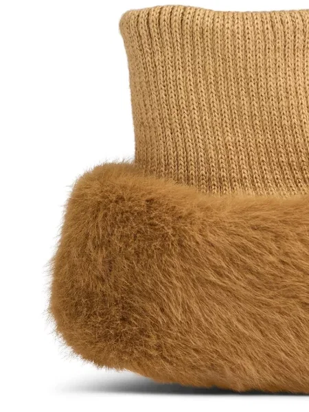 Liewood пантофи за бебе Beth Bear Plush Slipper кафяво