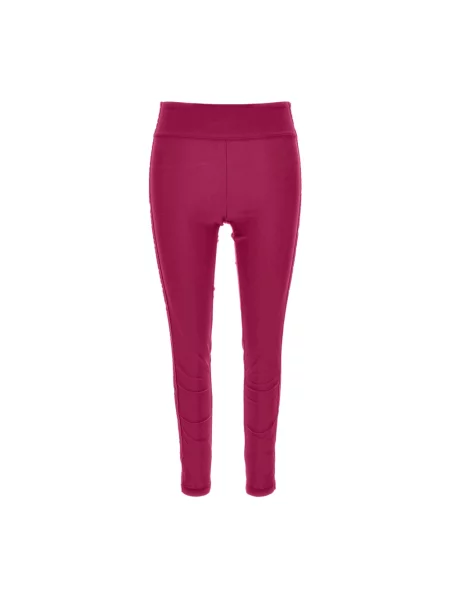 Spodnie Versace Jeans Couture z logo różowe