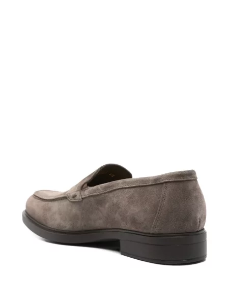 Pantofi loafer Doucal's din piele de căprioară gri