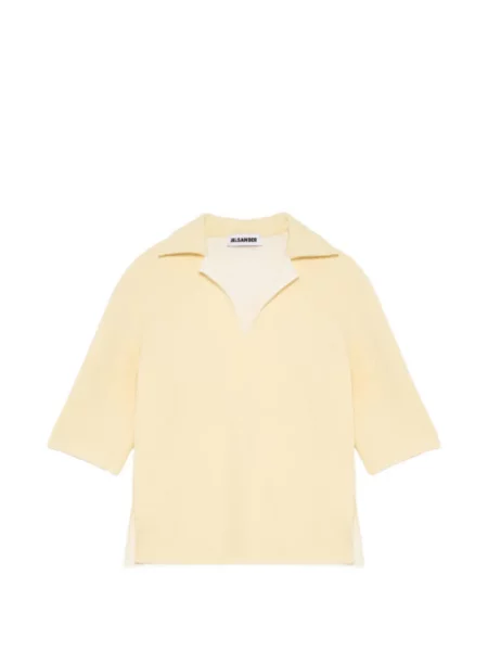 Gulerat tricou Jil Sander galben