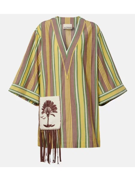 Šaty Alemais s výšivkou zelená