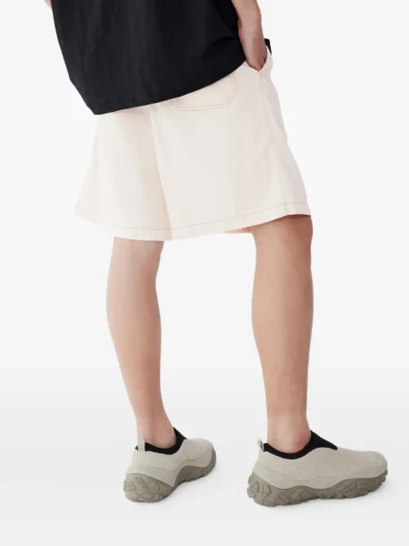 Plisirane kratke traper hlače Studio Tomboy bijela