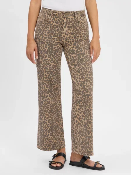 MOS MOSH spodnie z 5 MMDara Kobiety wzorzysty 26 brązowy