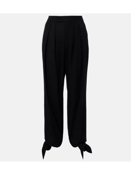 Pantaloni Chloé de lână negru