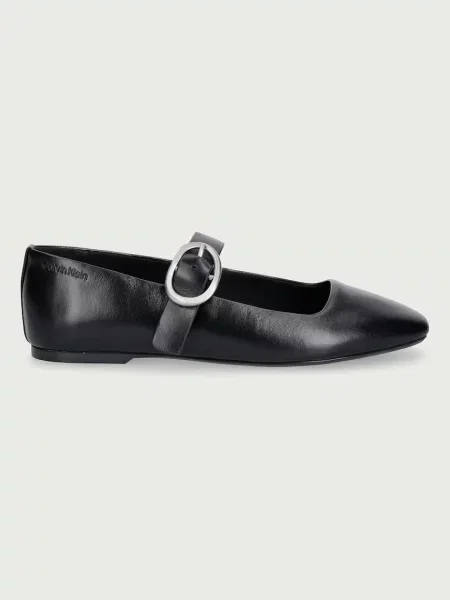 Calvin Klein Baleríny s ramienkom čierna