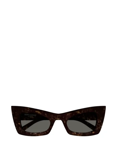 Ochelari de soare Saint Laurent Eyewear cu imprimeu geometric maro