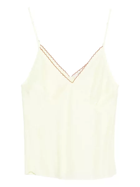 Top Forte_forte cu decolteu în V galben