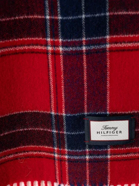 Tommy Hilfiger fular pentru bărbați din lână roșu