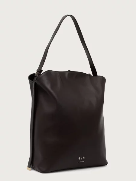 Geanta hobo Armani Exchange din piele maro