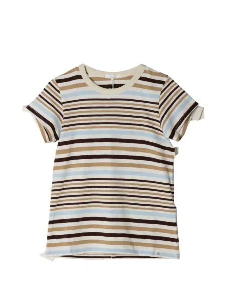 Tricou Rag & Bone cu dungi alb