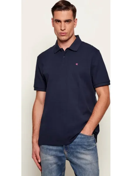Calvin Klein Jeans Tenisz póló | pique kék