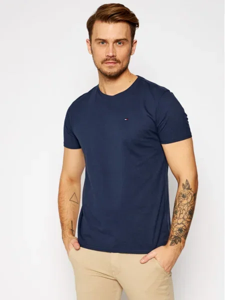 Tommy Jeans Póló Sötétkék fehér