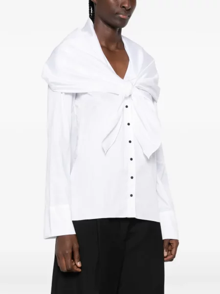 Top Tove drapat alb