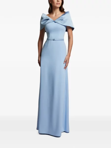 Cu centură rochie maxi Cristallini albastru