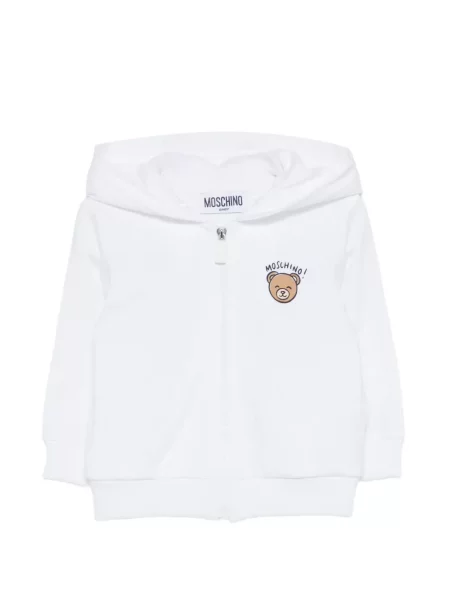 Bluza z kapturem dziecięca Moschino biała