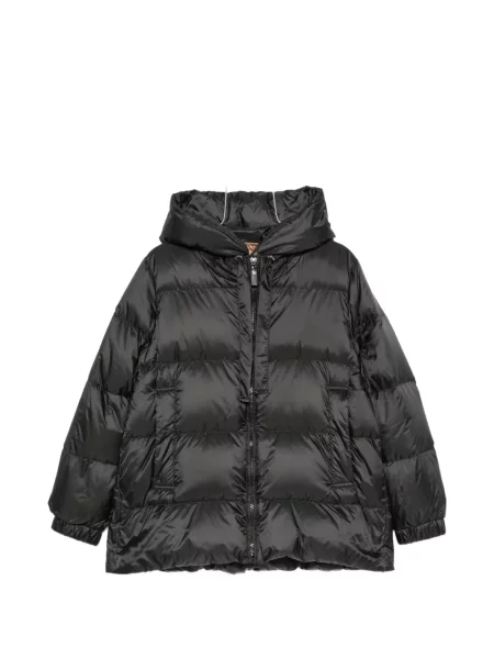 Palton Max Mara cu glugă negru