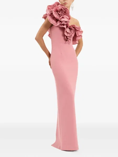 Rochie maxi Rebecca Vallance cu un umăr gol roz