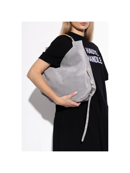 Torebka Moschino zamszowa szara