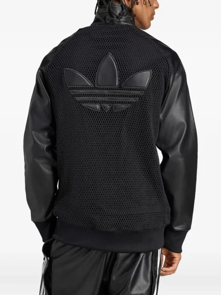 Риза Adidas с връзки на райета с дантела розово