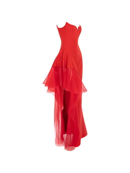 Rochie maxi V:pm Atelier cu volane roșu
